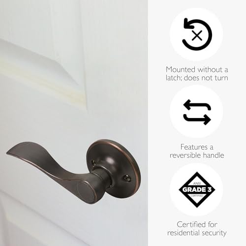 Design House 700617 Springdale Dummy Door Lever, Oil Rubbed Bronze, Decorative , Oil-Rubbed Bronze - Image 3