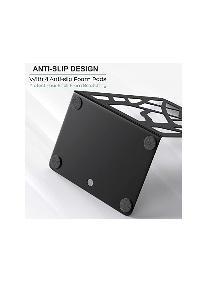 The Bros Book Ends Tree Design Modern Bookends for Shelves, Non-Skid Bookend, Heavy Duty Metal Book Stopper for Books/CDs, Decorative Book Shelf for Home, 12 x 17.5 x 9cm, Black (2 Pair/4 Pieces) - Image 4