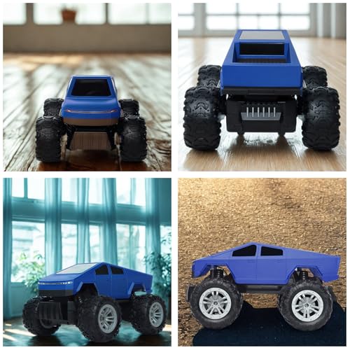 Popsugar Off Roader Rechargeable Remote Control Car | RC Car Monster Truck | 4 Headlight Modes | Lithium Battery | C-Type Charging | 2.4GHz Remote Controller | Made in India,Blue - Image 3