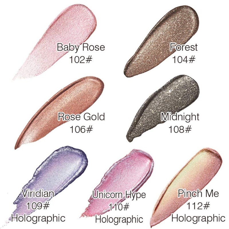 Coalitione Liquid Eyeshadow 12 Colors Long Lasting Waterproof Shining Shimmer Glitter Eyeline liquid Matte Eyeshadow ,Girls Silver Liquid Eyeshadow for Party Festival Makeup Beauty - Image 5