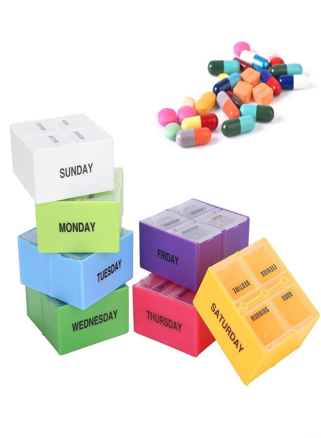 Rabbonix 7 28 Storage Box Pill Drawer Green Medicine Organizer Weekly Pill Box | 01 Pcs - Image 3