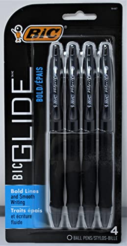 Bic Vlgbp41-Blk Black Velocity Bold Ball Pen 4 Count - Image 1