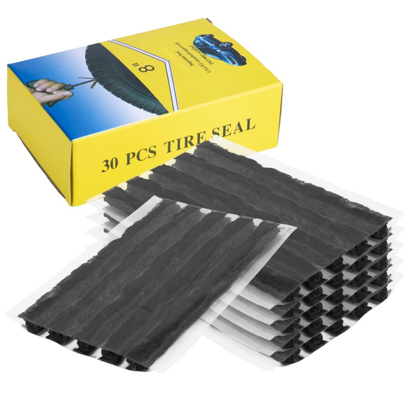 Sixzoo 30 PCS Tire Plugs Heavy Duty 4 X 024 Tire Repair Plugs Rubber Tires Plug Tires Repair Strings for Tubeless Puncture Car RV SUV ATV Motorcycle TruckTractor Black - Image 3