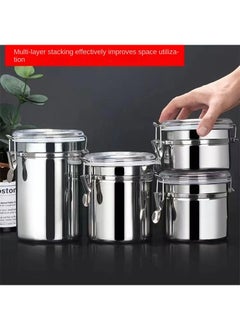 Y&D 5 Inch Stainless Steel Sealed Household Kitchen Storage Fresh Storage Tank 4 Piece Set  - Image 2