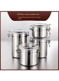 Y&D 5 Inch Stainless Steel Sealed Household Kitchen Storage Fresh Storage Tank 4 Piece Set  - Image 3