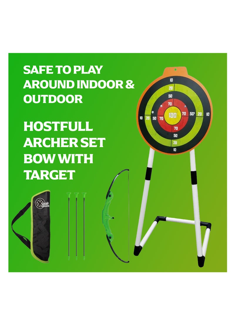 graffic Giraffe Graffic Giraffe Kids Bow And Arrow Set with Stand | Green, Bow Arrow Toy Set with Targets Stand | Suction Cup Arrows and Quiver | Archery Toy Set with Bag | Outdoor Toys for Kids Boys & Girls Ages 5+  - Image 5