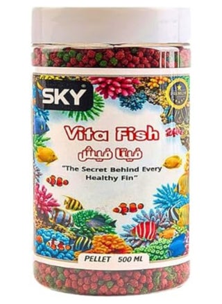 سكاي فيتا فيش 500 مل | حبيبات بيلت متكاملة لجميع أنواع الأسماك، تركيبة سهلة لأسماك الزينة الاستوائية - pzsku/Z3F948681313973F5DEEAZ/45/1758152089/afed4180-8608-466c-ad7f-5eba603c0ad0