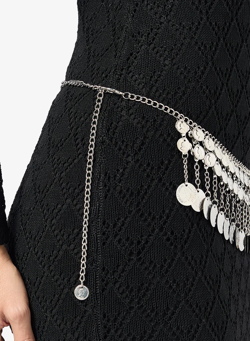 Ginger Silver Chain Belt