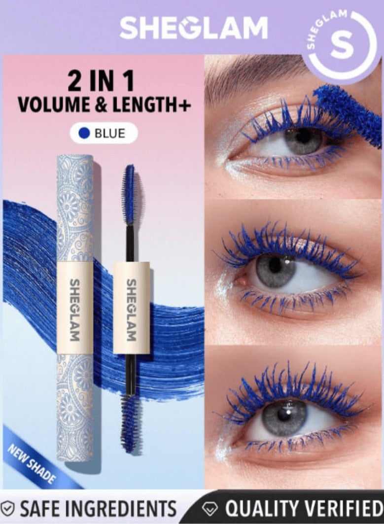 شي إن ماسكارا شيجلام – تكثيف وطول 2 في 1 – لون أزرق لامع - Image 1