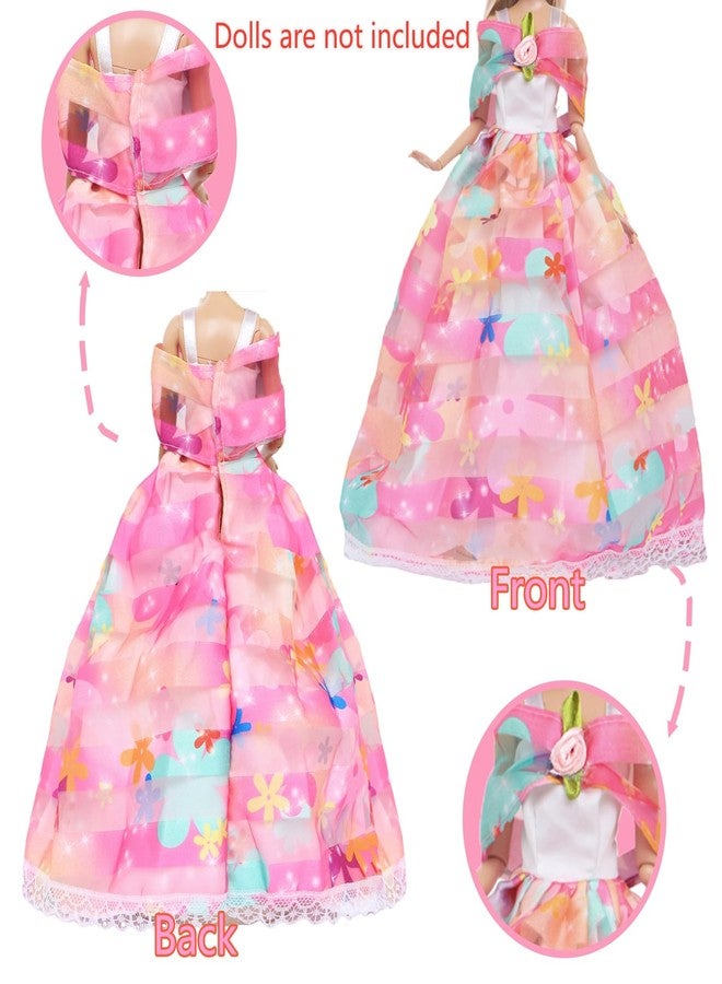 BLIJOLA Gorgeous Doll Wedding Dresses 2 Sets with Veil for 11.5 inch Doll - Image 5