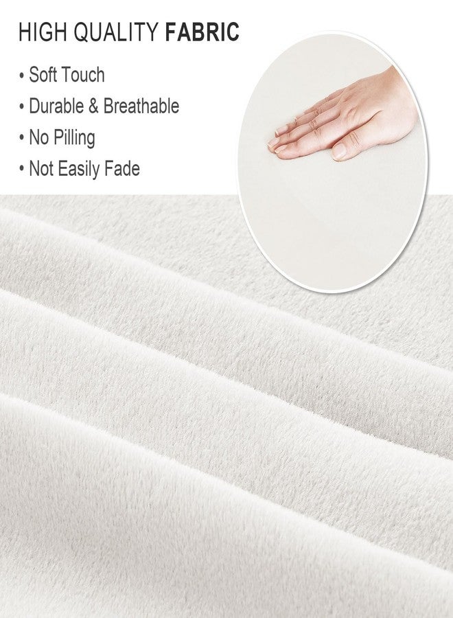 NICEEC غطاء مقعد بيانو مطاطي من الإسباندكس من نايسك مع غطاء عثماني قابل للإزالة، غطاء مقعد مستطيل قابل للغسل لمقعد بيانو دويت، واقي وسادة المقعد (أبيض) - Image 5