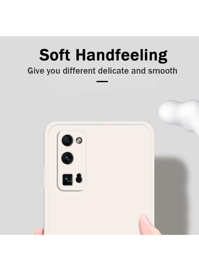 اس-توب جراب لهاتف Honor 30 Pro بلون سادة من السيليكون السائل المقلد مع حافة مستقيمة وغطاء حماية كامل مقاوم للسقوط - Image 3