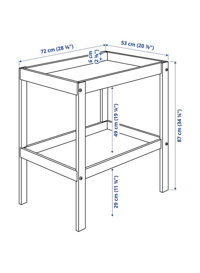Zaboon Changing table, beech/white, 72x53 cm - Image 2