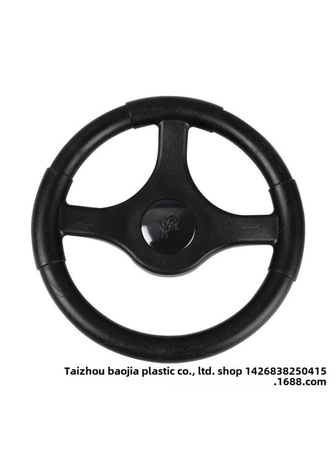 Bumper Car Steering Wheel Kart Kidsren's Game Console Cartoon Three-colorful Steering Wheel Kidsren's Car Accessories-Product Color:Black No. 2 Steering Wheel  - Image 1