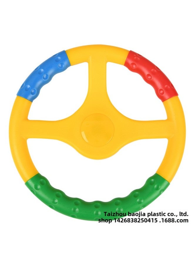 Bumper Car Steering Wheel Kart Kidsren's Game Console Cartoon Three-colorful Steering Wheel Kidsren's Car Accessories-Product Color:Black No. 2 Steering Wheel  - Image 5