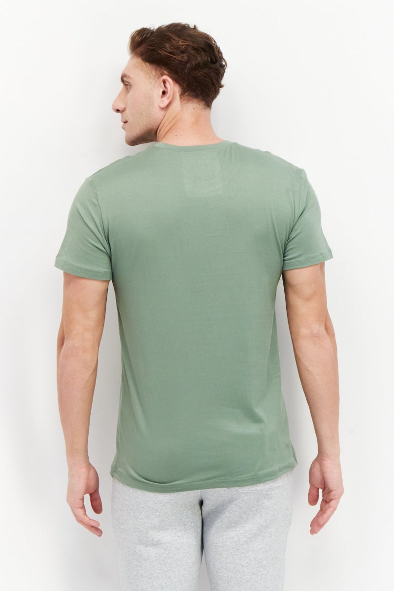 Skora Men Sportswear Fit Short Sleeves Running T-shirt, Olive  - Image 4