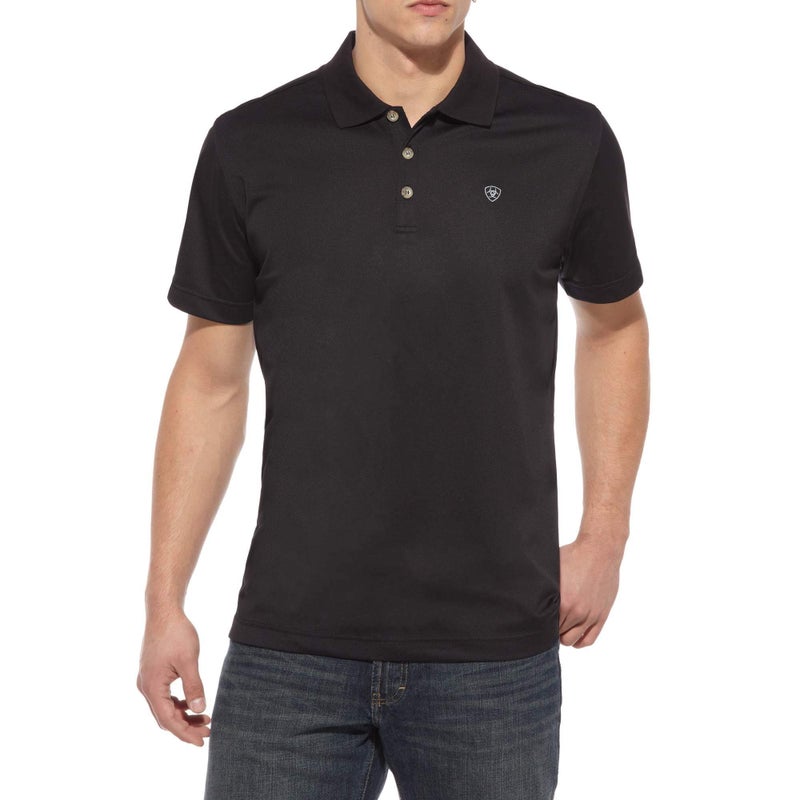 ARIAT Men’s TEK Polo Shirt Black - Image 4