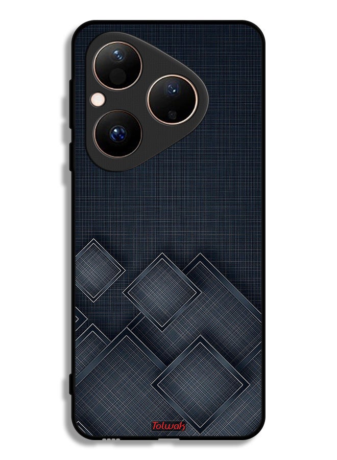 Tolwak Huawei Pura 80 Protective Case Cover Squares Pattern On Cloth - Image 1