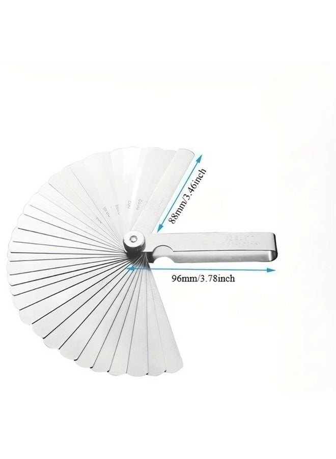 مجموعة مقياس فجوة من قطعتين: 32 مقياسًا مستقيمًا و16 مقياسًا مائلاً (متري وإمبراطوري) - Image 3