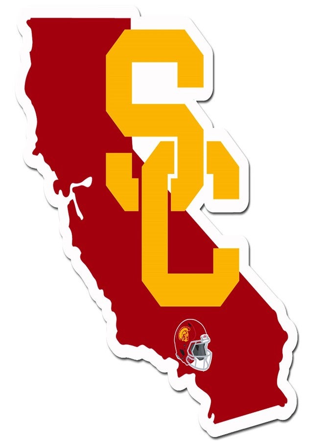 متجر مشجعي رياضة سيسكيو التابع للرابطة الوطنية لرياضة الجامعات (NCAA) - ملصق فريق تروجانز (USC Trojans) - ملصق الولاية - مقاس واحد - لون الفريق