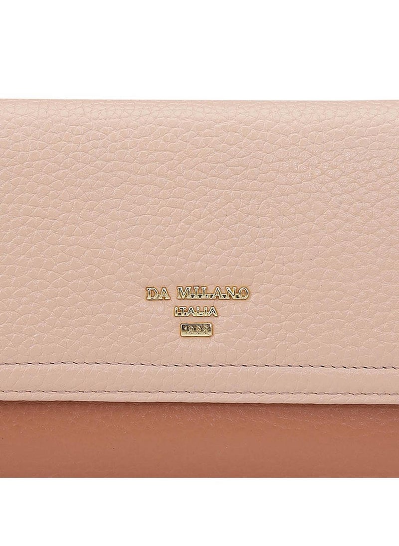Da Milano Genuine Leather Pink Ladies Wallet - Image 5