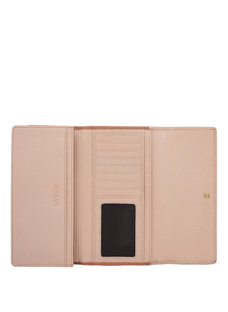 Da Milano Genuine Leather Pink Ladies Wallet - Image 4
