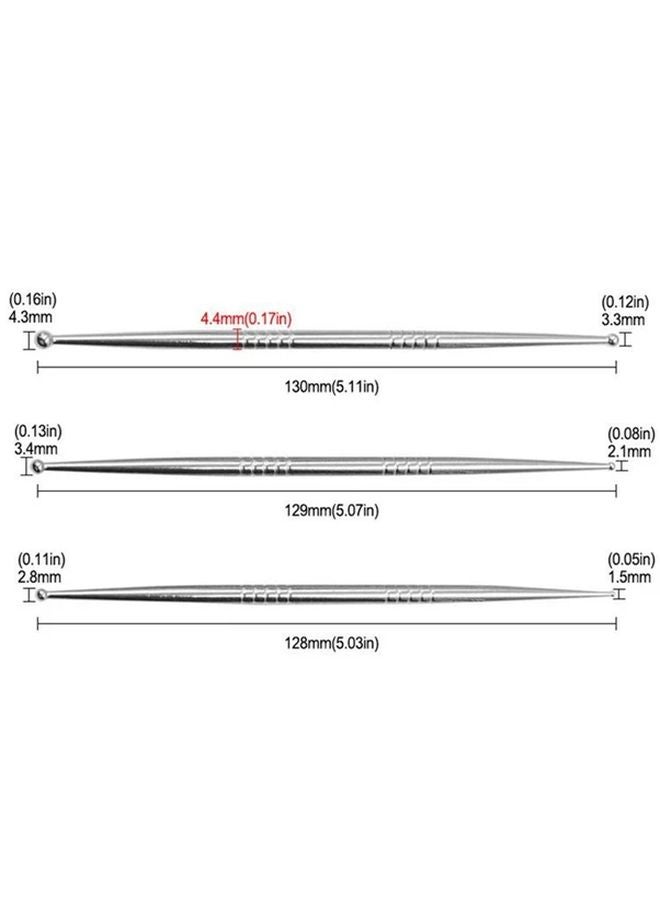 Stainless Steel Manual Acupuncture Pen Three Piece Set Deep Tissue Trigger Point Massage Tool - Image 3