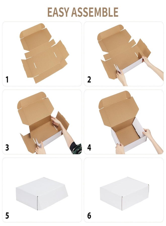 RLAVBL 9x9x4 Inches Shipping Boxes Set of 25, White Small Corrugated Cardboard Box, Mailer Boxes for Packing Small Business - Image 5