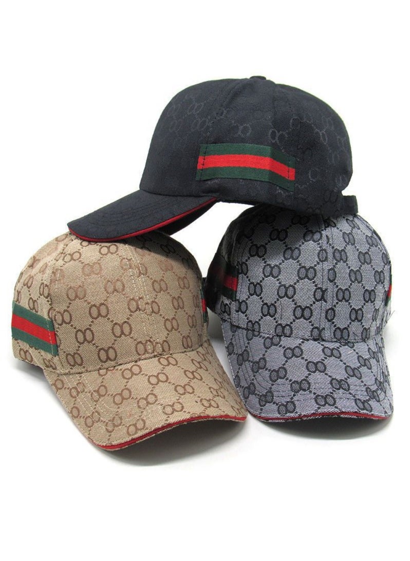 JSDUN - Adjustable Strip Sports Hat, Outdoor Casual Sun Hat, Fashionable Baseball Cap Gray - Image 1
