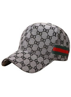 Adjustable Strip Sports Hat, Outdoor Casual Sun Hat, Fashionable Baseball Cap Gray