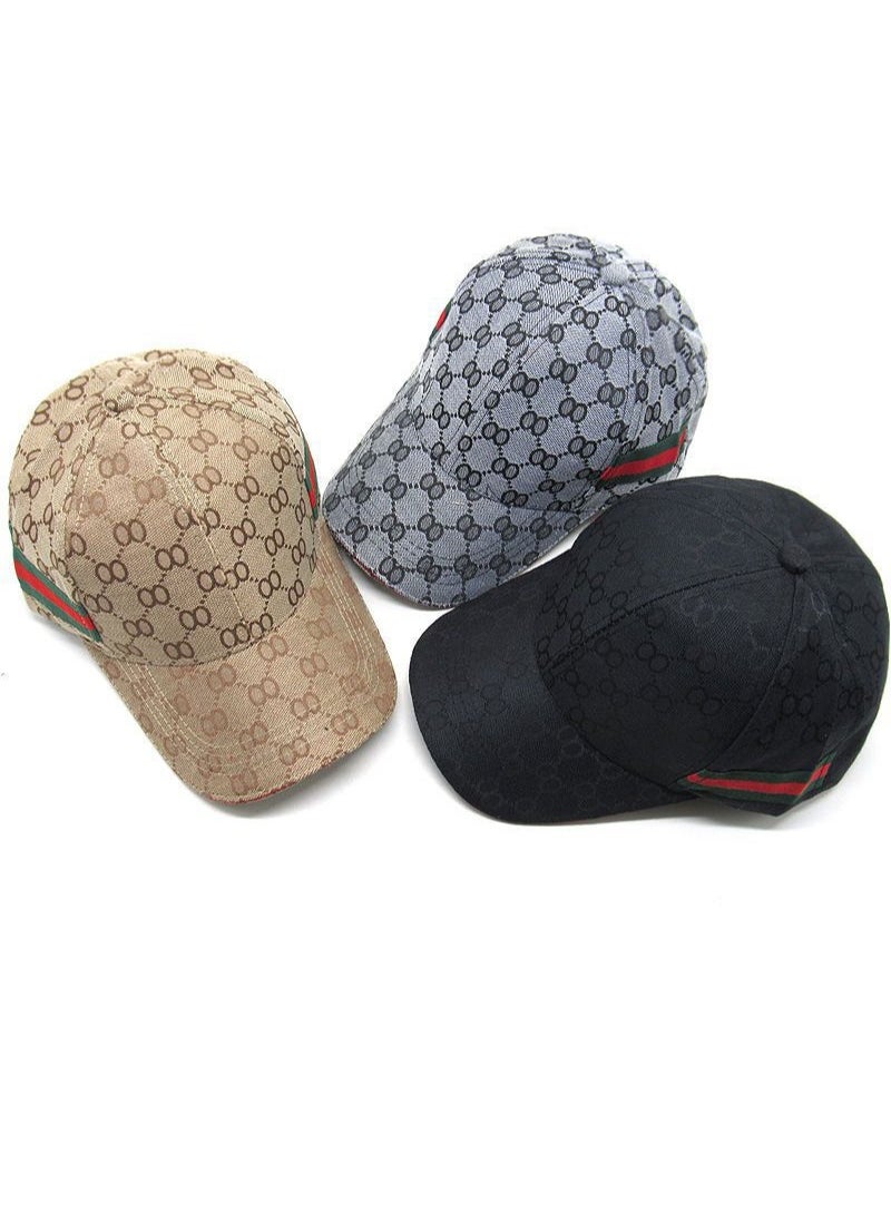 JSDUN - Adjustable Strip Sports Hat, Outdoor Casual Sun Hat, Fashionable Baseball Cap Gray - Image 1