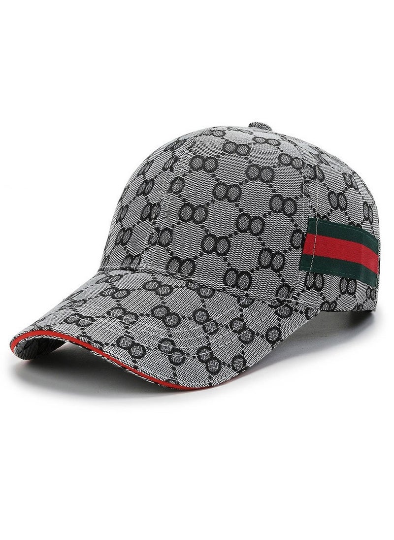 JSDUN - Adjustable Strip Sports Hat, Outdoor Casual Sun Hat, Fashionable Baseball Cap Gray - Image 1