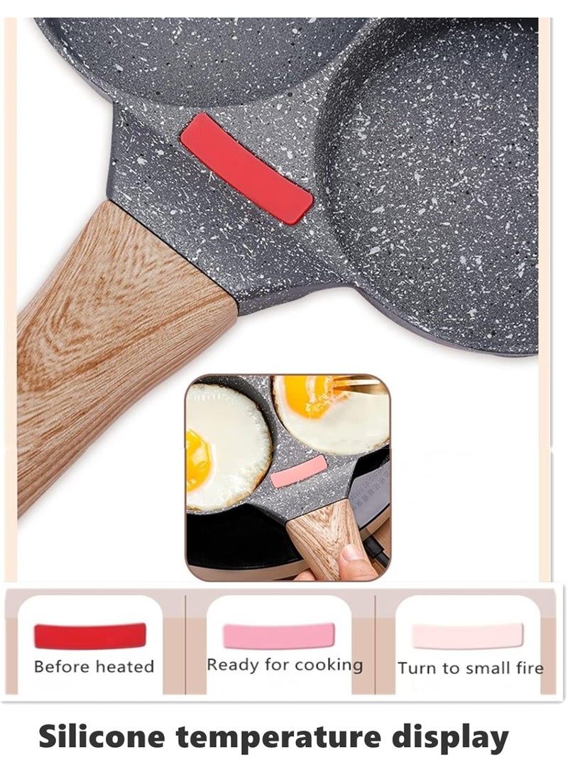 مقلاة 4 فتحات غير لاصقة لتحضير البيض والبانكيك – توزيع حراري متساوٍ ومقبض مريح مقاوم للحرارة، سهلة التنظيف ومثالية للإفطار السريع – متعددة الاستخدامات للطهي اليومي - Image 4
