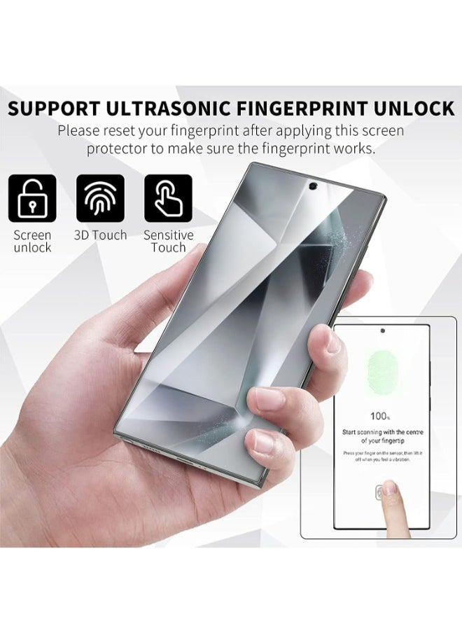 Generic - Glass Guard screen protector for Samsung Galaxy S24 Ultra with full coverage from edge to edge (matte, anti-dust, anti-fingerprint) - Image 1
