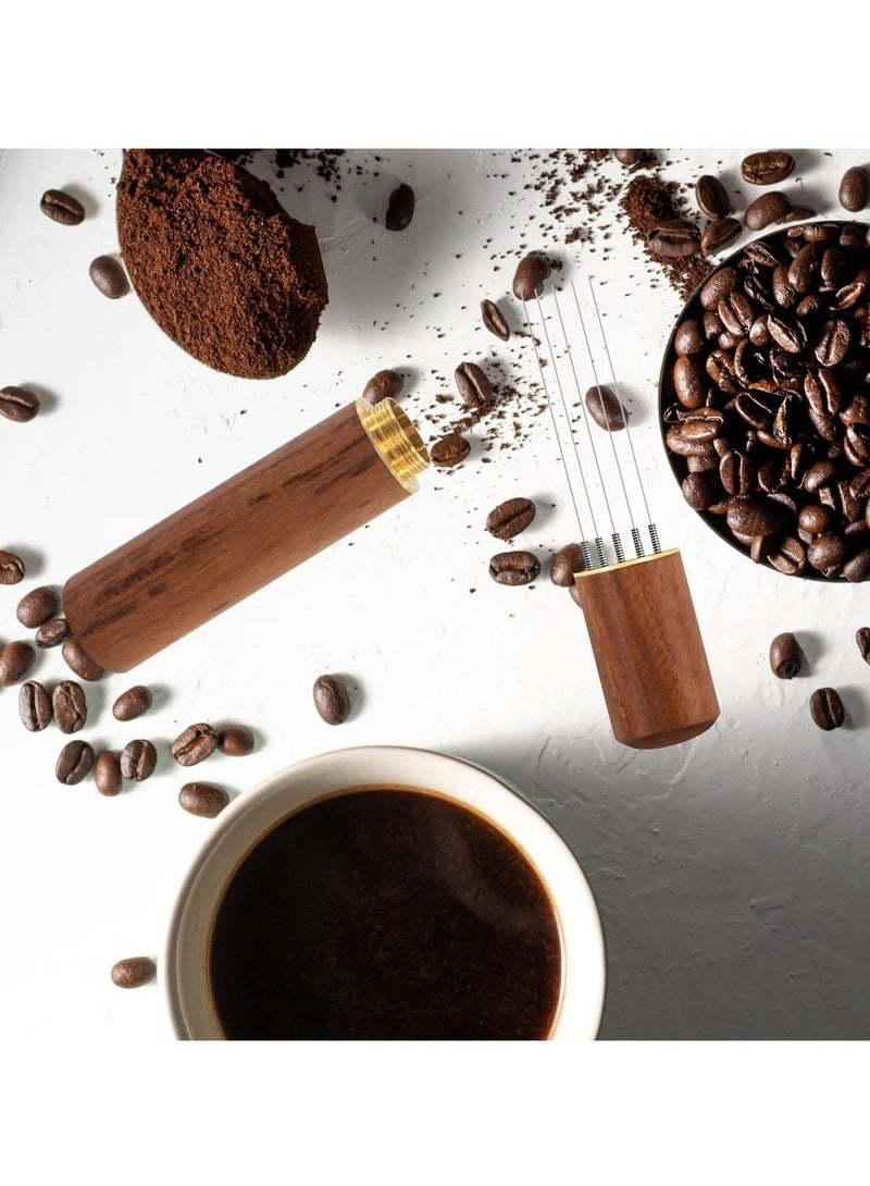 Portable Mini Coffee Needle, Anti-Caking Ground Coffee Stirring Tool, 5 Needles Coffee Stirrer with Storage Base, Coffee Distributor Hand Stirrer Tool for Home, Kitchen, Cafe - Image 5