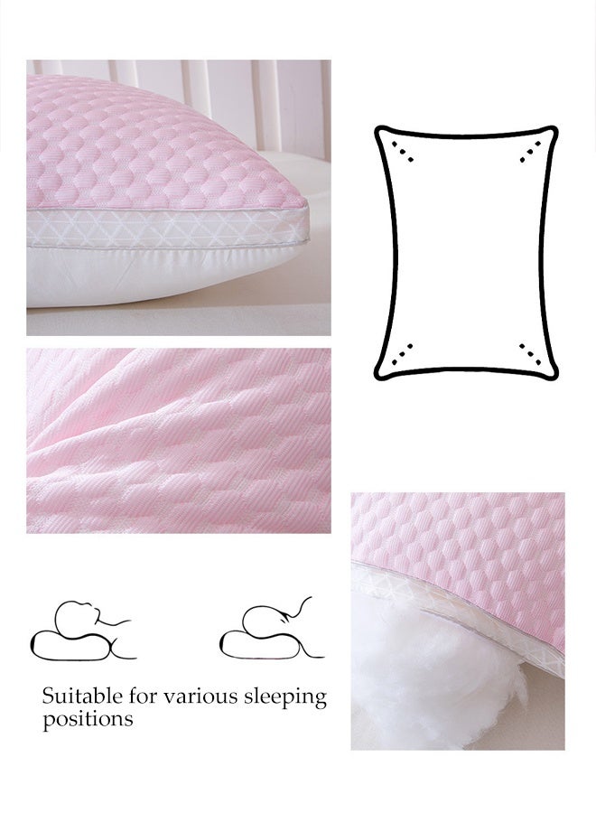 DUNISO 1 Pair of Ergonomically Comfortable Sleep Pillows Medium Support Comfortable Hollowfibre Pillow Breathable Washable 3D Structured Massage Granule Pillow for Neck, Back, Side Sleepers - Image 3