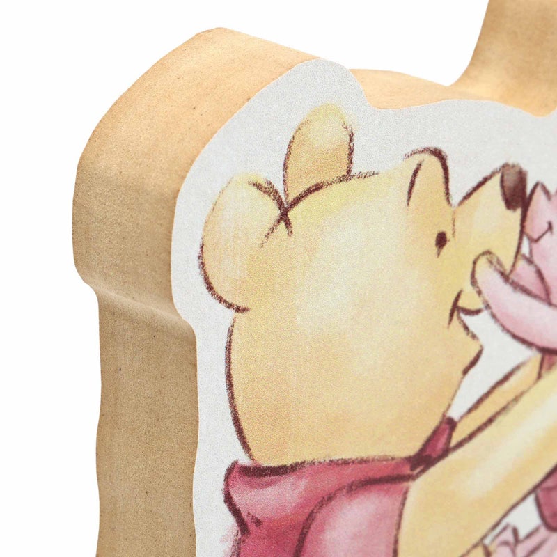 Open Road Brands Disney Winnie the Pooh and Piglet Playful Shelf Sitter Decor - Chunky Wood Block Decoration for Home or Office - Image 4