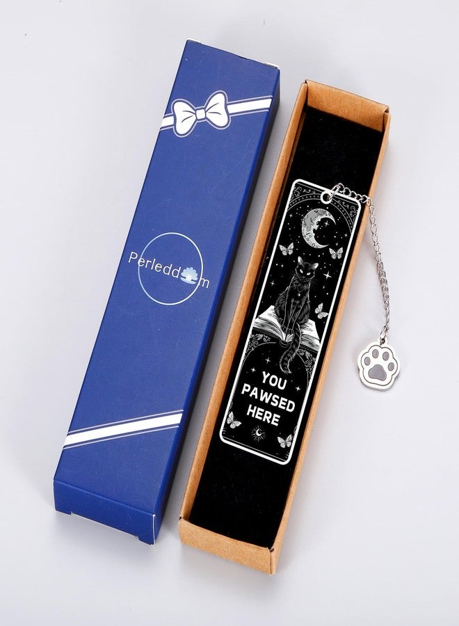 Perleddom Cat Teacher Gift Easter Basket Stuffers for Teens Girls Horror Black Cat Bookmark Gifts for Women Cat Lover Gifts for Men Wicked Bookmarks for Book Lovers Gothic Book Accessories for Reading Women - Image 3