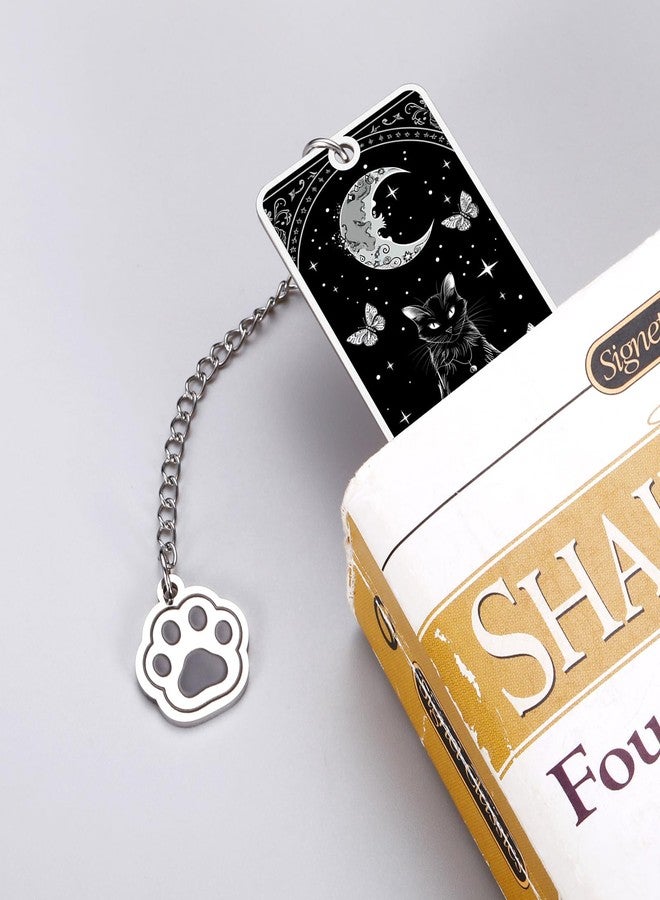 Perleddom Cat Teacher Gift Easter Basket Stuffers for Teens Girls Horror Black Cat Bookmark Gifts for Women Cat Lover Gifts for Men Wicked Bookmarks for Book Lovers Gothic Book Accessories for Reading Women - Image 4
