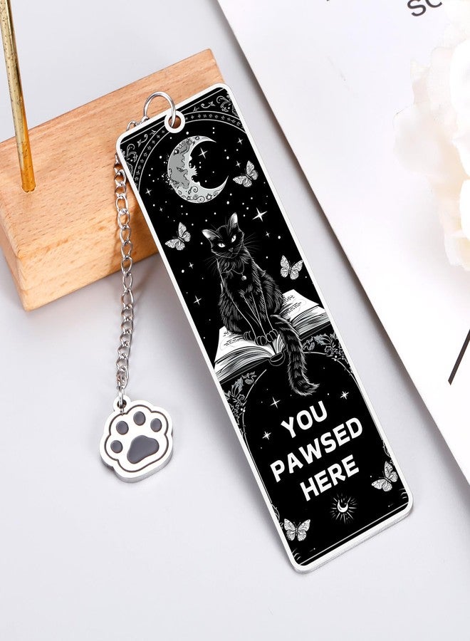 Perleddom Cat Teacher Gift Easter Basket Stuffers for Teens Girls Horror Black Cat Bookmark Gifts for Women Cat Lover Gifts for Men Wicked Bookmarks for Book Lovers Gothic Book Accessories for Reading Women - Image 5