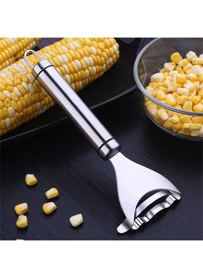 CROOT - 2PCS Magic Corn Cutter Peeler, Corn Stripper Cob Stripper Tool,Premium Stainless Steel Corn Thresher Cob Remover tool with Ergonomic Handle - Image 1