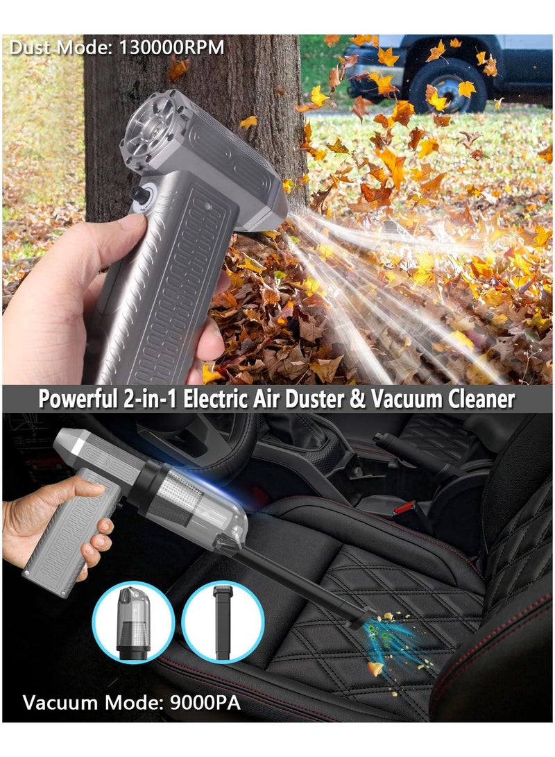 XiuWoo Cordless Jet Dry Blower, 130000 RPM Portable Mini Jet Blower, Super Jet Fan Adjustable Speeds and Rechargeable, Cordless Jet Blower Car Dryer with Large Battery, and Type-C Fast Charging for Car, Home, Outdoor  - Image 2