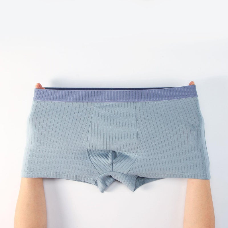 Men'S Underwear Cotton Antibacterial Crotch Four-Corner Panties Drawdown Comfortable Breathable Boxers Manufacturers - Image 4