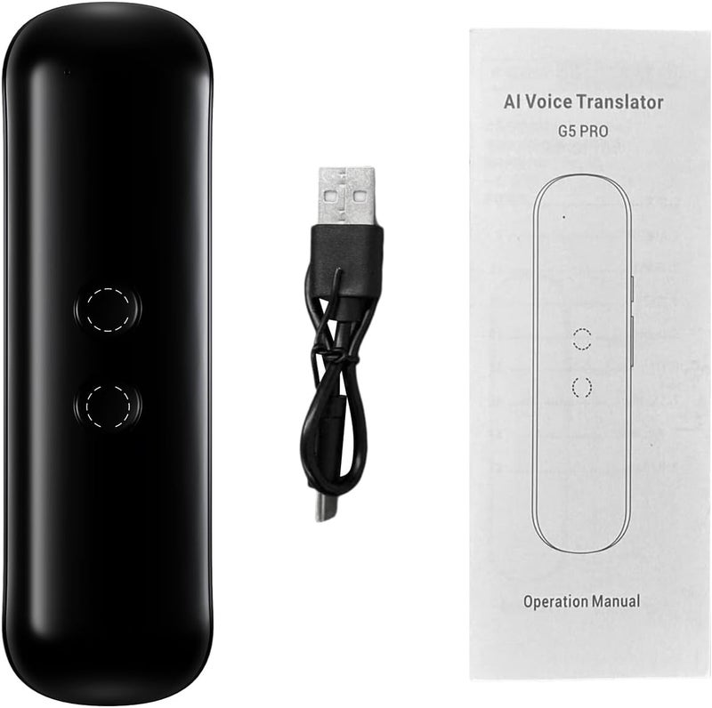 Voice Language Translator Device, Portable Two - Way Translator, 127 Languages, 38g Lightweight - Real - Time Translation, BT Connection, Ideal for Travel and - Image 1