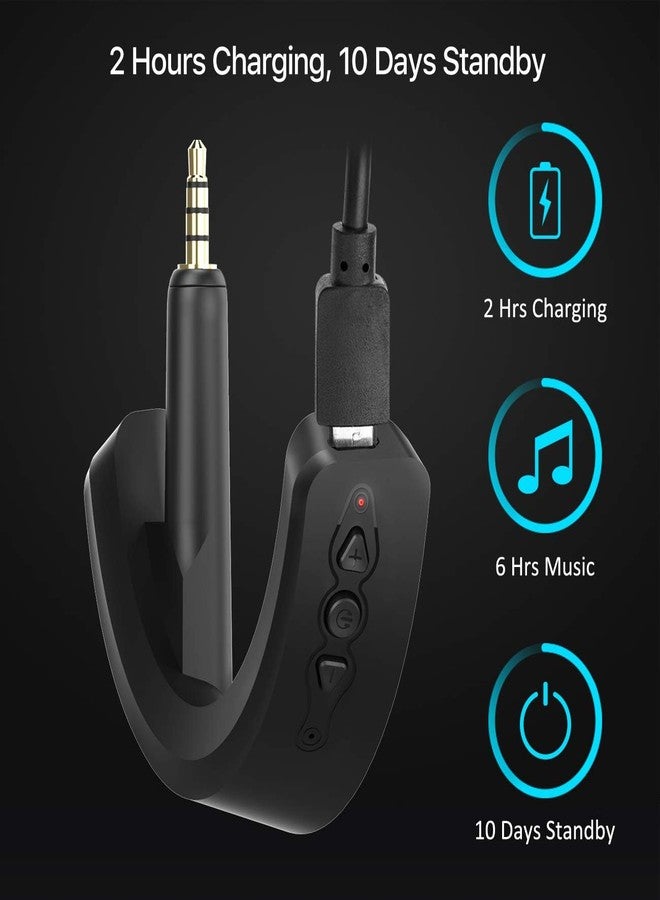YOCOWOCO aptX Wireless Bluetooth 5.0 Adapter for Bose QuietComfort QC 15 with Mic/Volume Control, Black - Image 4