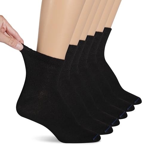 Dr. Scholl's Women's Diabetes & Circulator - 4 6 Pair Packs Socks, Black, 6.5-12 US - Image 1