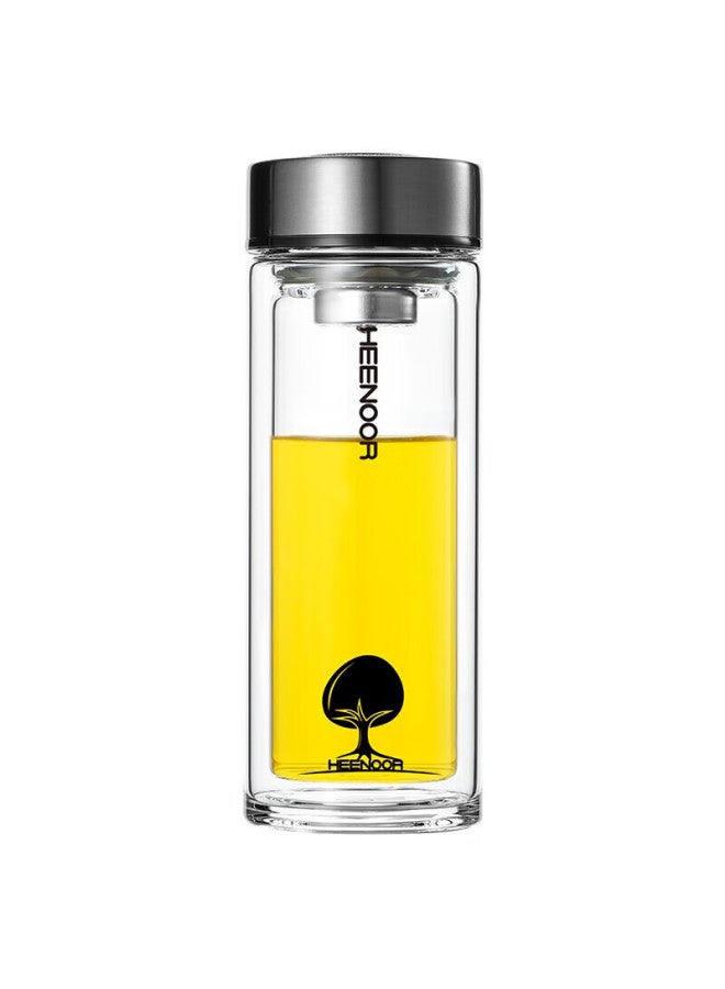 Heenoor Xino Double-layer Glass Cup For Men, Home And Office Use, Tea Infuser Mug, Car Water Bottle With Filter, Xn-6702 345ml - Image 2