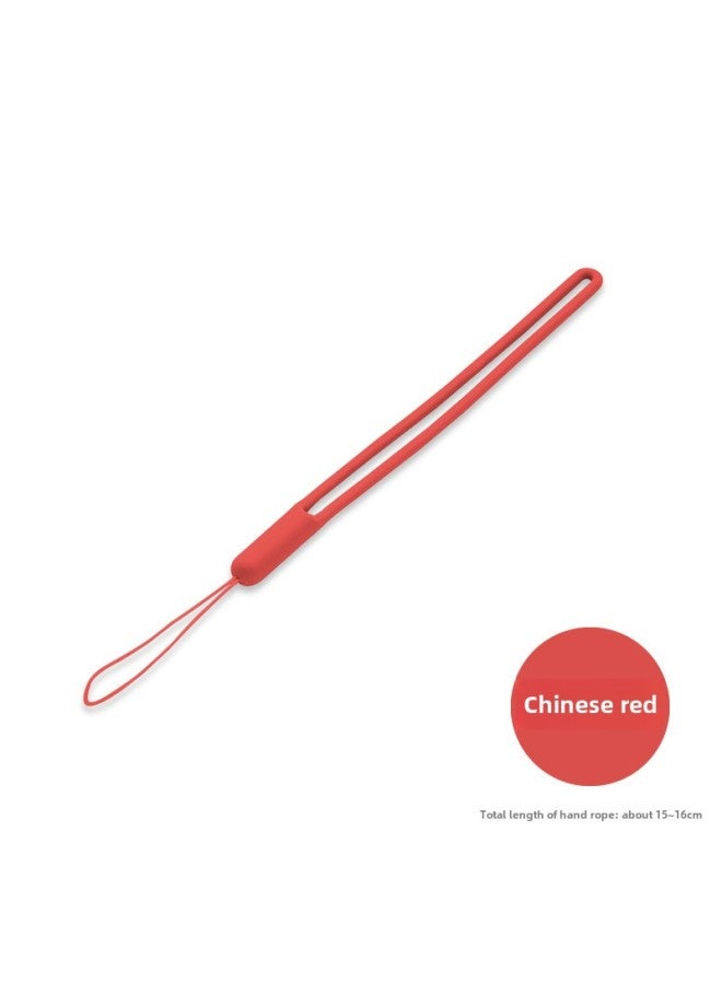 Loquat Silicone Lanyard Liquid Wrist Lanyard Creative Speaker U Disk Fan Short Hanging Rope Internet Popular Silicone Mobile Phone Lanyard-Specifications Support Image Upload:GLD-SL061-09 Chinese Red  - Image 1
