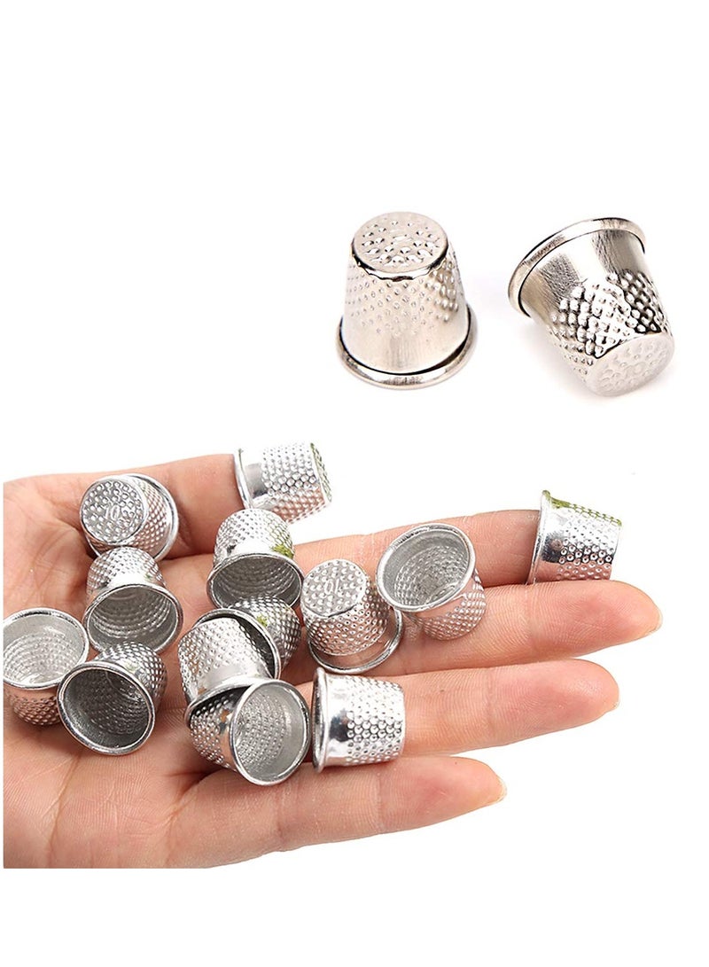 SYOSI 15 PCS Sewing Thimble Finger Thimble Metal Sewing Protector for DIY Crafts - Image 1