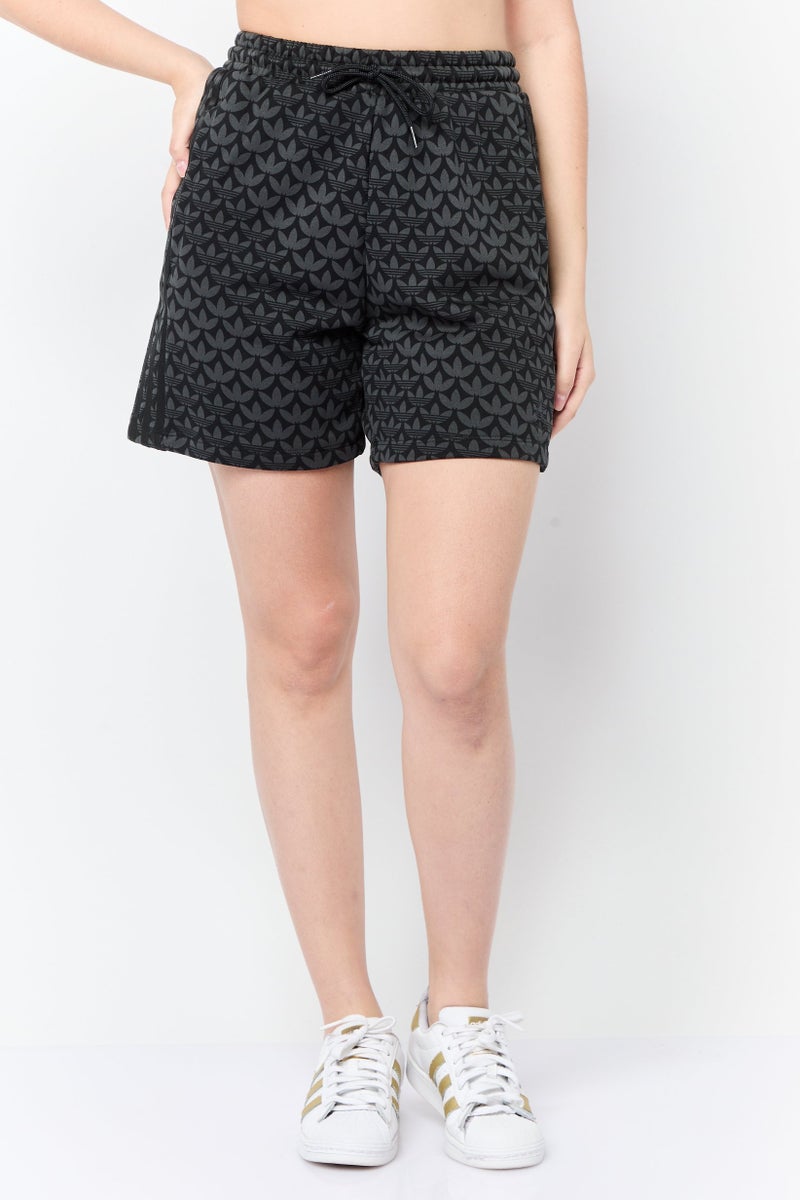 adidas Originals Women Brand Logo Outdoor Shorts, Black - Image 1